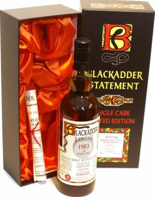 Glenesk 1983 BA Blackadder Statement Edition #2 Refill Sherry Butt #4929 54.6% 700ml