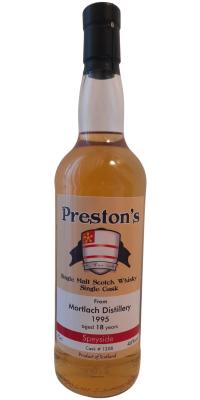 Mortlach 1995 Bewh Preston's 46% 700ml