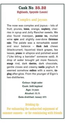 Glen Moray 1975 SMWS 35.32 Complex and joyous Refill Ex-Bourbon Hogshead 55.1% 750ml