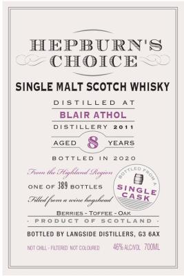 Blair Athol 2011 LsD Red Wine Finish 46% 700ml