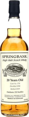Springbank 1998 Private Bottling #378 53.6% 700ml