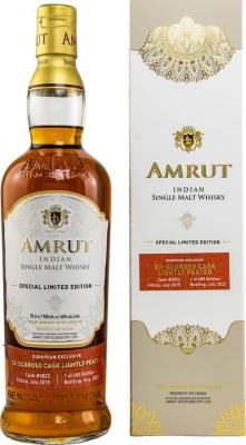 Amrut 2015 Single Cask Ex-Oloroso Cask lightly peated European Exclusive 60% 700ml