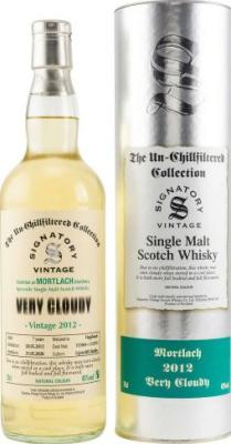 Mortlach 2012 SV The Un-Chillfiltered Collection Very Cloudy 313969 & 313670 40% 700ml