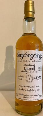 Littlemill 1992 JB Single Malt Single Cask Single Bottle Re-Coopered Hogshead 57.6% 700ml