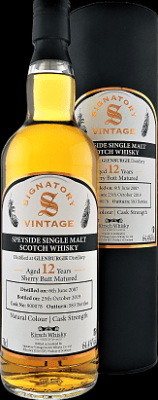 Glenburgie 2007 SV Natural Colour Cask Strength Sherry But #900078 Kirsch Whisky 64.4% 700ml
