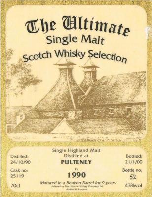 Old Pulteney 1990 vW The Ultimate Bourbon Barrel 25119 43% 700ml