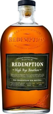 Redemption High Rye Bourbon new charred oak barrels Batch 123 46% 750ml