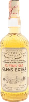 Glens Extra 12yo Robert Watson Aberdeen Ltd 40% 750ml