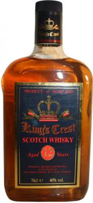 King's Crest 12yo Scotch Whisky Alexander Lindsay & Co. Ltd. Glasgow 40% 700ml