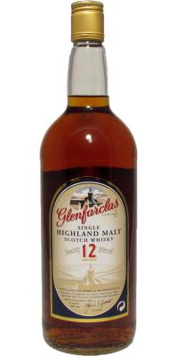 Glenfarclas 12yo Single Malt Golden label golden screw cap Duty Free For Exportation Only 43% 1000ml