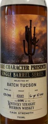 Rare Character 2017 RrCh Single Barrel Series Batch Tucson 60.56% 750ml
