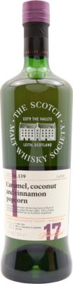 Benrinnes 2000 SMWS 36.139 Caramel coconut and cinnamon popcorn 17yo 2nd Fill Ex-Bourbon Hogshead 57.3% 700ml