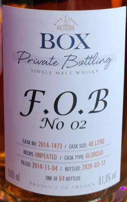 Box 2014 HCD Oloroso Sherry Cask 2014-1473 61.8% 500ml