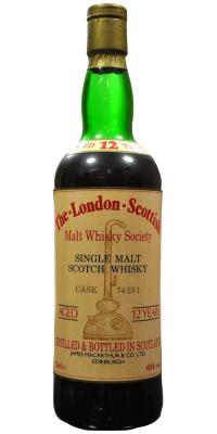 Caol Ila 12yo JM Sherry Wood Cask #74231 The London Scottish Malt Whisky Society 63% 750ml