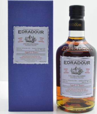 Edradour 1995 for Hotel Waldhaus am See 13yo Sherry Cask Matured #465 46% 700ml