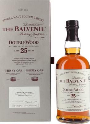 Balvenie DoubleWood Matured in Two Distinct Casks 25th Balvenie DoubleWood Anniversary 25yo 43% 700ml