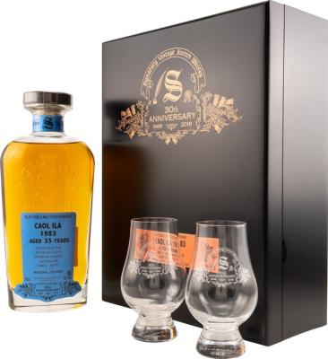 Caol Ila 1983 SV 30th Anniversary Giftbox With Glasses 35yo 52.7% 700ml