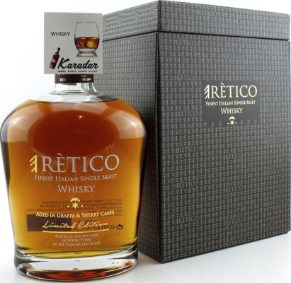 eRetico 3yo Limited Edition Grappa & Sherry Casks 43% 700ml