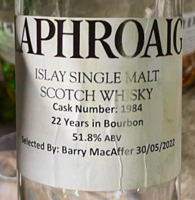 Laphroaig 1999 First Fill Bourbon Feis Ile 2022 Manager Masterclass 51.8% 700ml