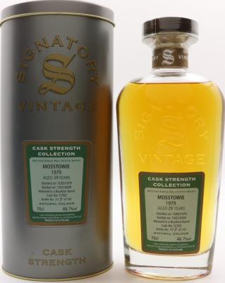 Mosstowie 1979 SV Cask Strength Collection Bourbon Barrel #12763 46.7% 700ml