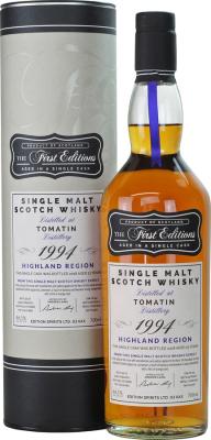 Tomatin 1994 ED The 1st Editions Refill Hogshead HL 15287 46.1% 700ml