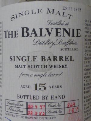 Balvenie 15yo Single Barrel 869 50.4% 700ml
