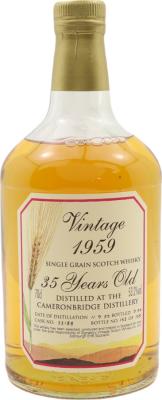 Cameronbridge 1959 SV Vintage Collection Dumpy 35yo Oak Cask #33188 53.2% 700ml