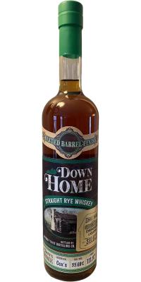 Down Home Toasted Barrel Finish WTDC Straight Rye Whisky Evergreen Liquors 55.68% 750ml