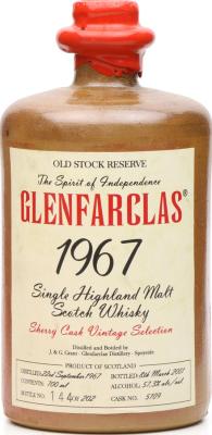 Glenfarclas 1967 Old Stock Reserve Sherry Cask #5109 57.3% 700ml