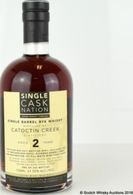 Catoctin Creek 2011 JWC Single Cask Nation #102 61.55% 750ml