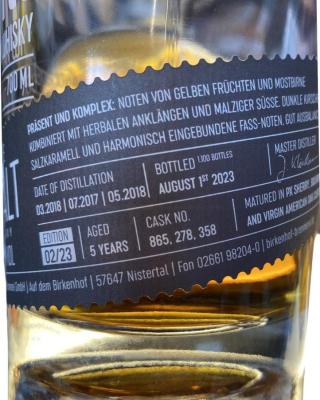 Fading Hill 2018 Master Edition PX Sherry,- Bourbon,- Virgin US Oak 46% 700ml