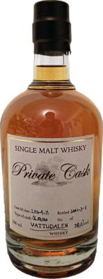 Vattudalen 2016 Private Cask Oloroso 58.2% 500ml