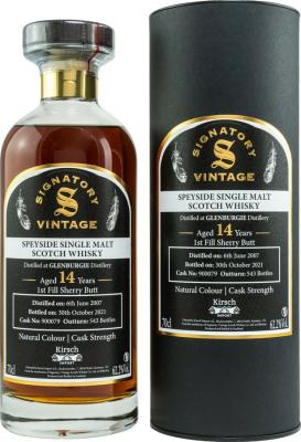 Glenburgie 2007 SV 1st Fill Sherry Butt Kirsch Import 62.2% 700ml