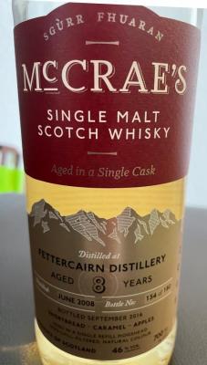 Fettercairn 2008 HL McCrae's Refill Hogshead 46% 700ml