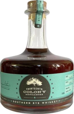 Thirteenth Colony Southern Rye Whisky New Charred American Oak 47.5% 750ml