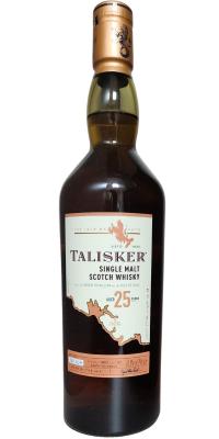 Talisker 25yo From the Oldest Distillery on the Isle of Skye American and European Oak 45.8% 750ml