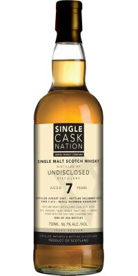 Undisclosed Distillery 2007 JWC Single Cask Nation Refill Bourbon Hogshead #613 56.7% 750ml