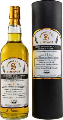 Glencadam 2011 SV Natural Colour Cask Strength 2nd Fill Bourbon Barrel Kirsch Import 62.6% 700ml