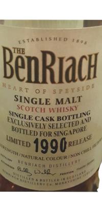 BenRiach 1990 Single Cask Bottling Sherry Butt Sherry Finish 3805 50.9% 700ml
