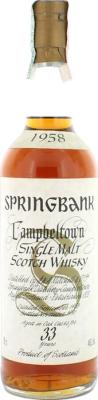 Springbank 1958 White Label Big Golden S 46% 700ml