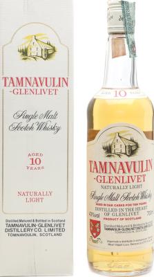 Tamnavulin 10yo Naturally Light Moon Import Genova Italy 43% 750ml