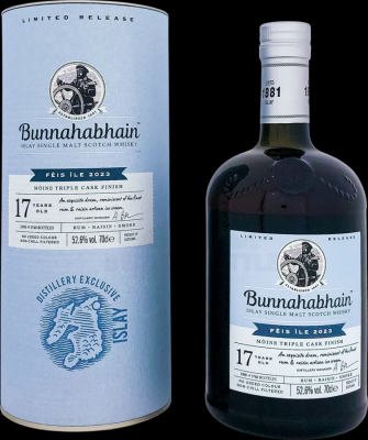 Bunnahabhain 17yo Moine American Oak & 1st-Fill Oloroso & Rum Feis Ile 2023 52.6% 700ml