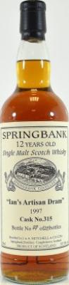 Springbank 1997 Ian's Artisan Dram Private Bottling First Fill Sherry Butt #315 57.1% 700ml