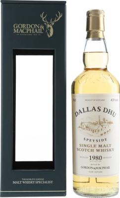 Dallas Dhu 1980 GM Licensed Bottling Refill Puncheon 43% 700ml