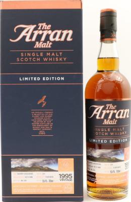 Arran 1995 Vintage Limited Edition 20yo Oloroso Sherry Hogshead #211 60th Anniversary of LMDW 50.4% 700ml