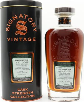 Linkwood 2006 SV Cask Strength Collection 58.1% 700ml