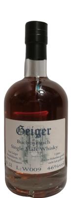 Geiger Destillerie 3yo oak cask 46% 500ml