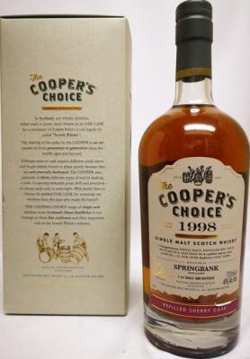 Springbank 1998 VM The Cooper's Choice Refilled Sherry Cask #116 46% 700ml