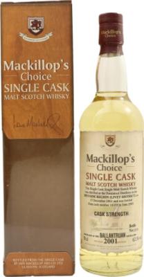 Old Ballantruan 2001 McC Single Cask Cask Strength #14339 62.1% 700ml