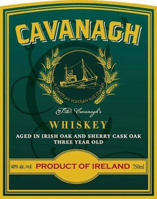 Cavanagh 3yo Irish & Sherry Oak Casks 40% 750ml
